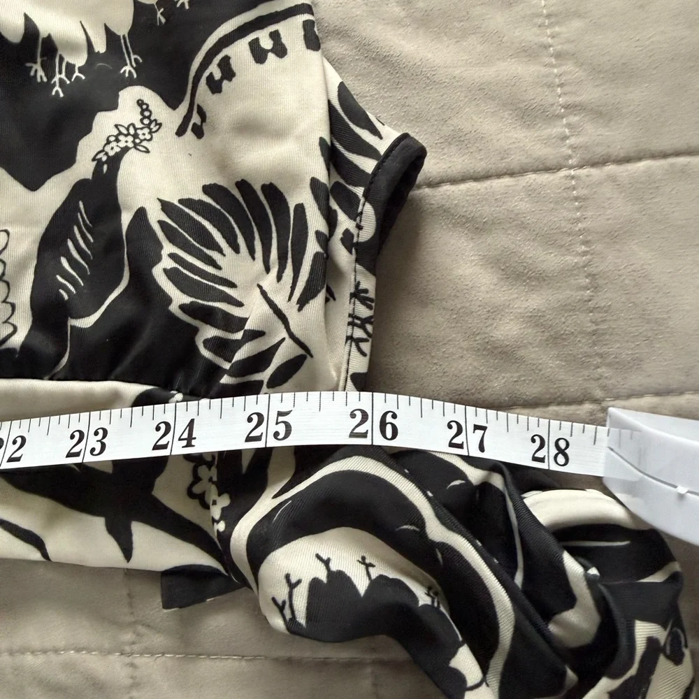 Lane Bryant Black and Tan Floral Swim Top - 28 - Picture 7 of 9